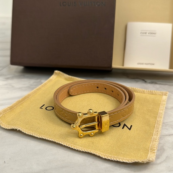 LOUIS VUITTON VERNIS Brasserie Triple Tour Bracelet  Beige - Picture 3 of 14